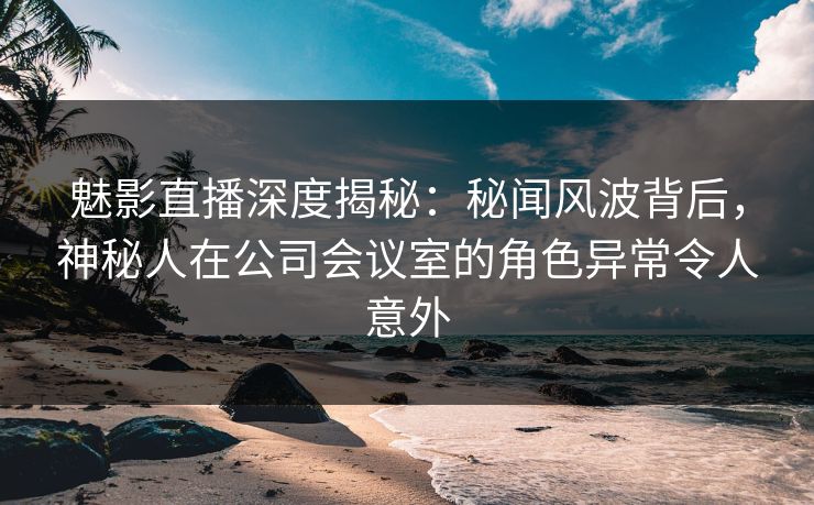 魅影直播深度揭秘：秘闻风波背后，神秘人在公司会议室的角色异常令人意外